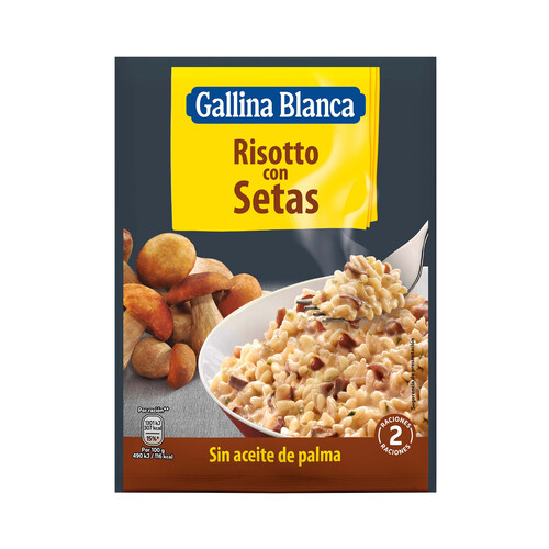 Alcampo GALLINA BLANCA Risotto elaborado con setas selectas sobre de 175 g