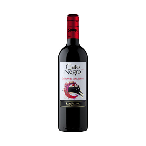 Alcampo GATO NEGRO Vino tinto elaborado en Chile botella 75 cl