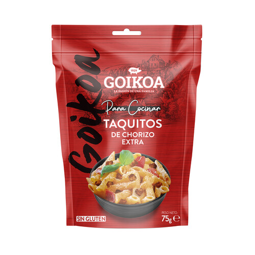 Alcampo GOIKOA Chorizo extra elaborado sin gluten y cortado en tacos GOIKOA Para cocinar 75 g