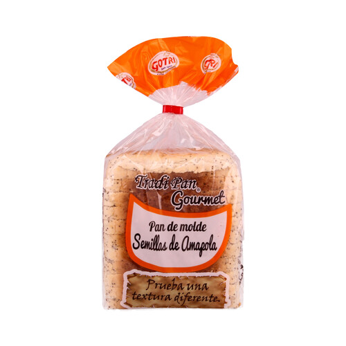 Alcampo GOTRI Tradi Pan Gourmet Pan de molde con semillas de amapola 450 g