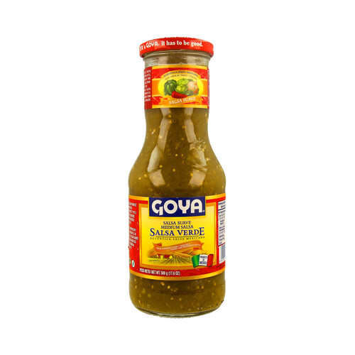 Alcampo GOYA Salsa mexicana verde a base de tomate y chile jalapeño GOYA botella 500 g