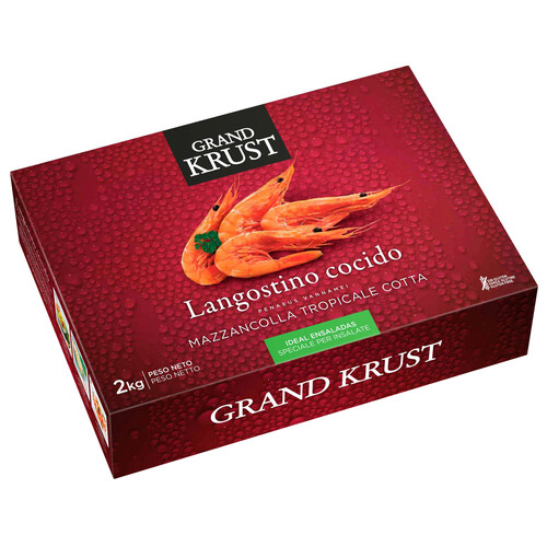 Alcampo GRAND KRUST Langostinos 40 / 60 cocidos y congelados GRAND KRUST (P.N. 2 Kg.)