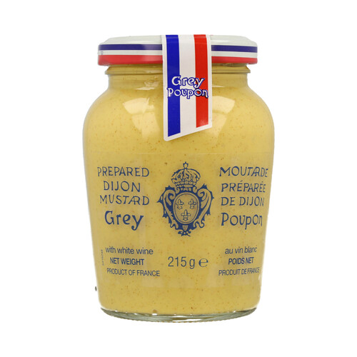 Alcampo GREY POUPON Mostaza de Dijon al vino blanc frasco de 215 gramos