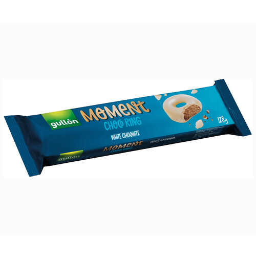 Alcampo GULLÓN Choco ring Galletas bañadas en chocolate blanco 128 g