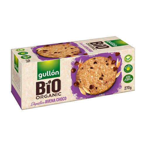 Alcampo GULLÓN Galleta con avena y chips de chocolate ecológica GULLÓN BIO ORGANIC270 g