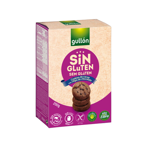 Alcampo GULLÓN Galleta sin gluten con chips de chocolate elaborado especialmente para celiacos .GULLON 200 g