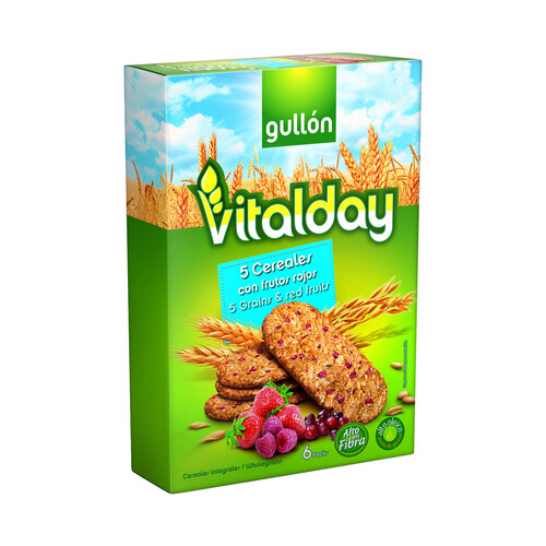 Alcampo GULLÓN Galletas de cereales con frutos rojos 240 g
