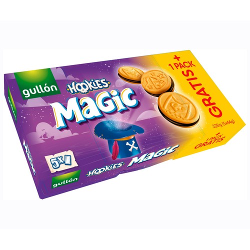 Alcampo GULLÓN Galletas sandwich Hookies magic 220 g