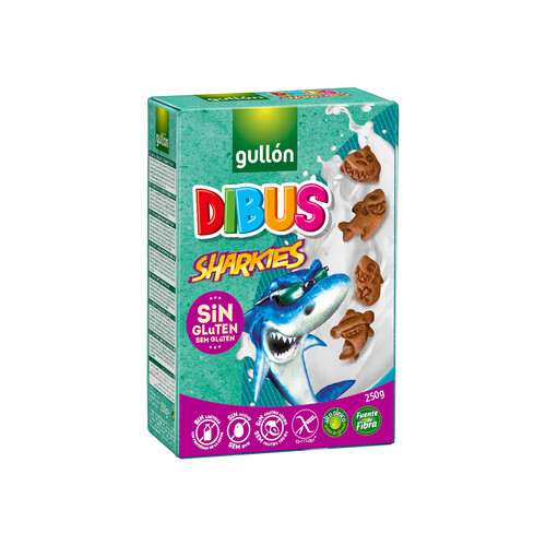 Alcampo GULLÓN Galletas sin gluten elaborada especialmente para celiacos. GULLÓN DIBUS 250 g