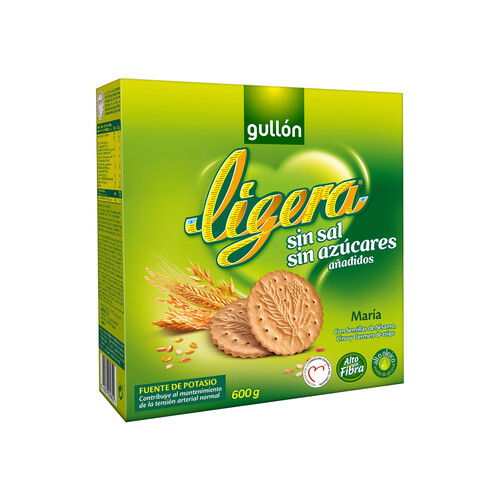 Alcampo GULLÓN Ligera Galletas sin azúcares añadidos y sin sal 600 g