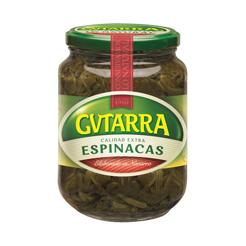 Alcampo GVTARRA Espinacas de calidad extra frasco de 425 g