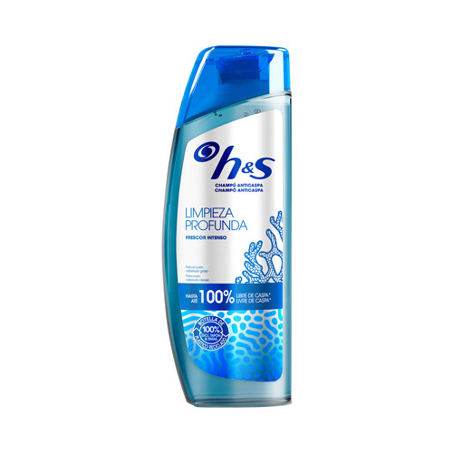 Alcampo H&S Champú anticaspa con frescor intenso para cuero cabelludo graso H&S Limpieza profunda 300 ml