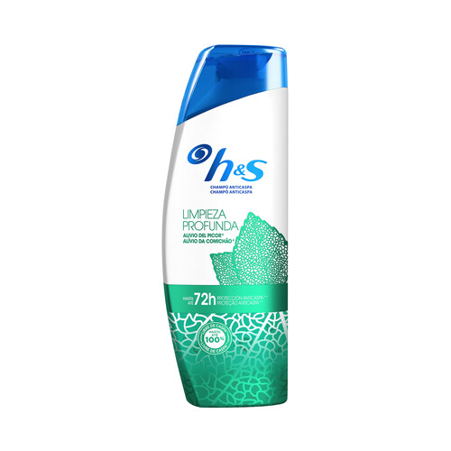 Alcampo H&S Champú anticaspa (hasta 72 horas) que ayuda a aliviar el picor H&S Limpieza profunda 300 ml