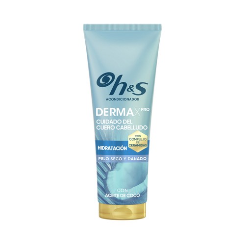 Alcampo H&S Derma xpro Acondicionador hidratante para cabello y cuero cabelludo seco y dañado 220 ml