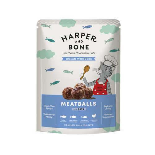 Alcampo HARPER & BONE Recetas del mar Alimentación húmeda para gato adulto 85 g