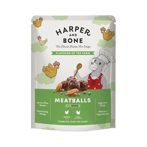 Alcampo HARPER & BONE Sabores de granja Alimentación húmeda para perro de carne 300 g