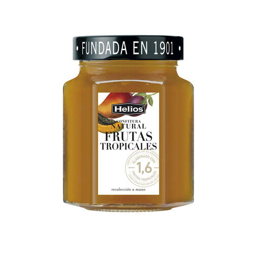 Alcampo HELIOS Confitura de frutas tropicales toque de zumo de limón y azúcar moreno HELIOS 330 g