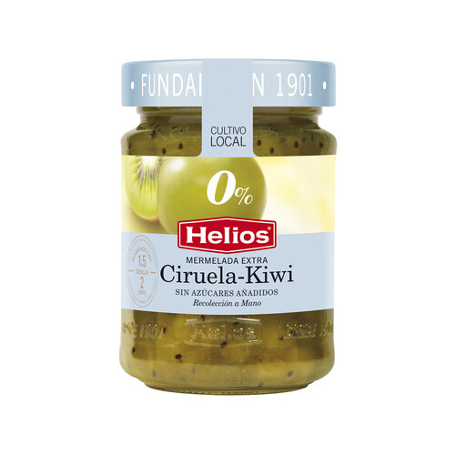 Alcampo HELIOS Mermelada de ciruela y kiwi diet con stevia sin azúcares añadidos y sin gluten HELIOS 280 g