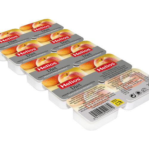 Alcampo HELIOS Mermelada Diet melocotón en tarrinas HELIOS 10 uds. 250 g