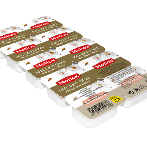 Alcampo HELIOS Miel de flores en tarrinas 10 uds. 250 g