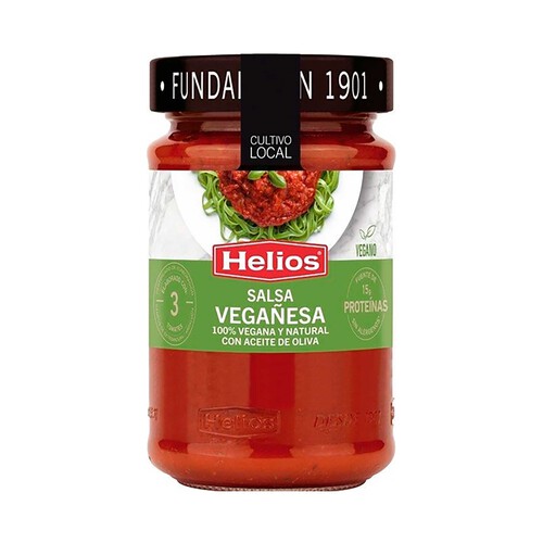 Alcampo HELIOS VEGAÑESA Salsa de tomate 100% vegana 380 g