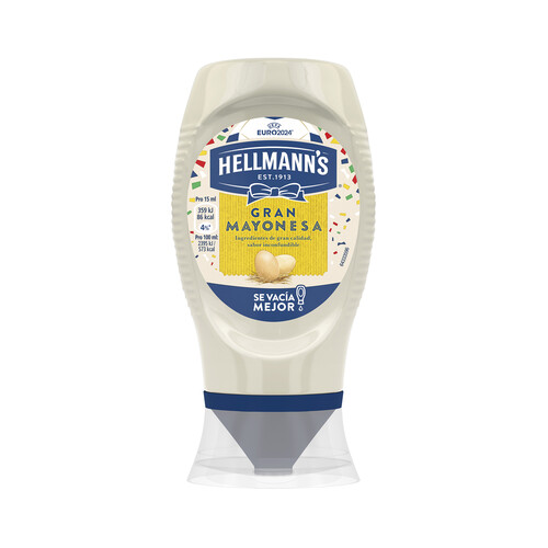 Alcampo HELLMANN'S Salsa mayonesa en formato bote bocabajo 250 ml