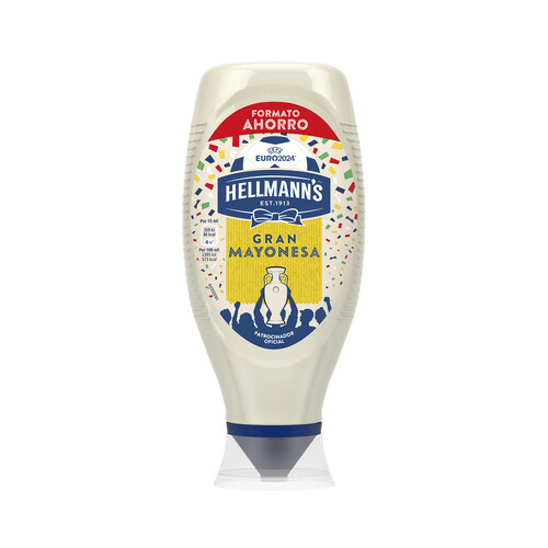 Alcampo HELLMANN'S Salsa mayonesa en formato bote bocabajo 750 ml