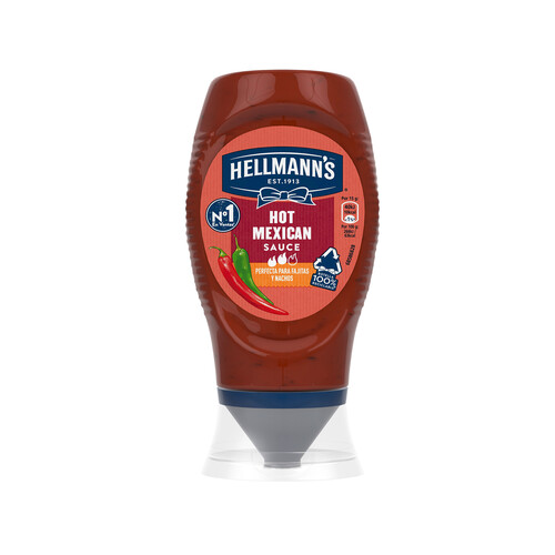Alcampo HELLMANN'S Salsa picante ideal para tacos y burritos HELLMANN´S HOT MEXICAN 250 ml