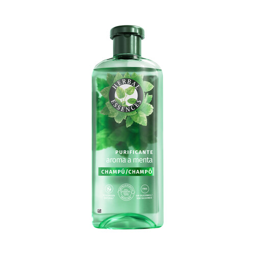 Alcampo HERBAL ESSENCES Champú purificante con aroma a menta para todo tipo de cabellos 350 ml