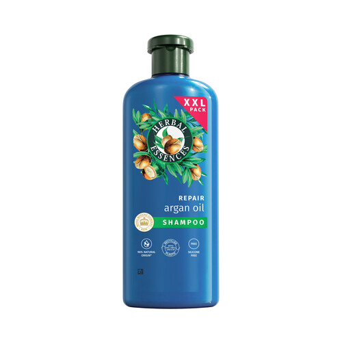 Alcampo HERBAL ESSENCES Champú reparador con aceite de argán para cabellos dañados 680 ml