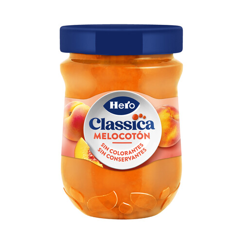 Alcampo HERO Classica Mermelada de melocotón sin colorantes ni conservantes 330 g