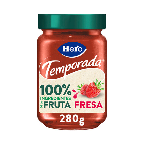 Alcampo HERO Temporada Mermelada extra de fresas de temporada bote 280 g