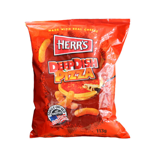 Alcampo HERR'S Aperitivo deep dish pizza cheese curls 113 g