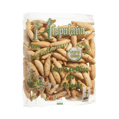 Alcampo HISPALANA Picos con aceite de oliva ajo y orégano HISPALANA 210 gr