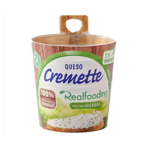 Alcampo HOCHLAND Queso cremette blando pasteurizado con finas hierbas 100 % ingredientes naturales 150 g