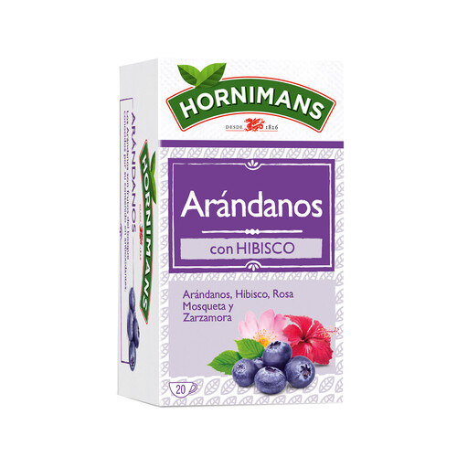 Alcampo HORNIMANS Infusión de arándanos con hibisco 20 uds. 30 g