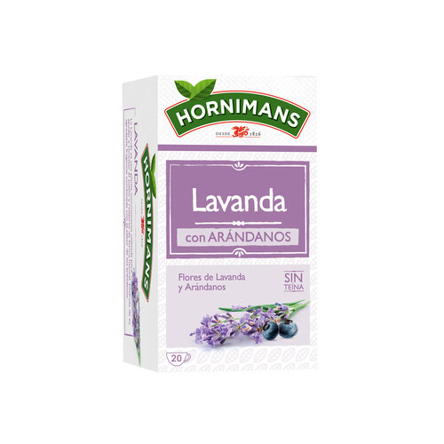 Alcampo HORNIMANS Infusión de lavanda con arándanos 20 uds. 30 g