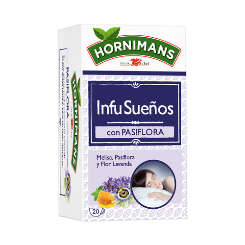 Alcampo HORNIMANS Infusión de plantas aromatizadas (ayuda natural para un buen descanso) 20 uds. 30 g