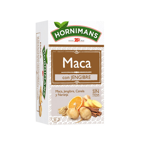 Alcampo HORNIMANS Rooibos maca con jengibre 20 uds. 30 g