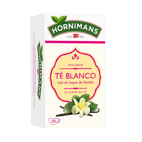 Alcampo HORNIMANS Té blanco con un toque de vainilla 20 uds. 35 g