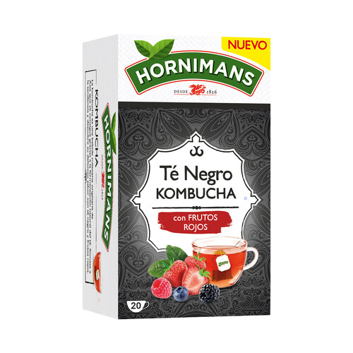Alcampo HORNIMANS Té negro Kombucha con frutos rojos 20 uds. 30 g