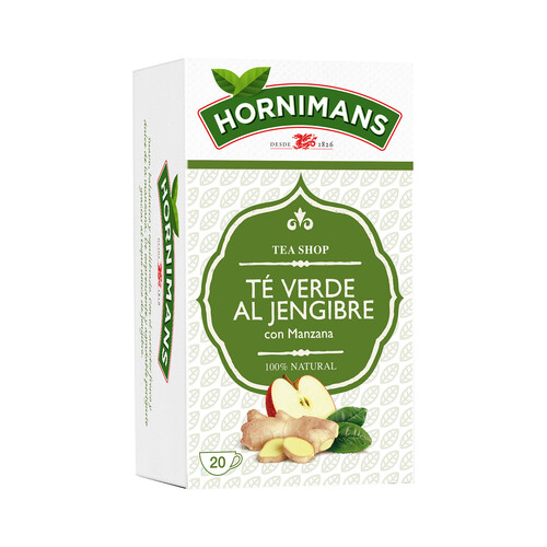 Alcampo HORNIMANS Té verde jengibre manzana 20ud. 30 g