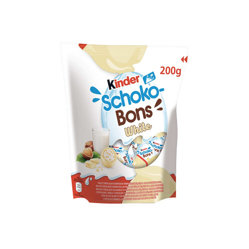 Alcampo Huevos de chocolate blanco con relleno de leche y avellanas KINDER 200 g