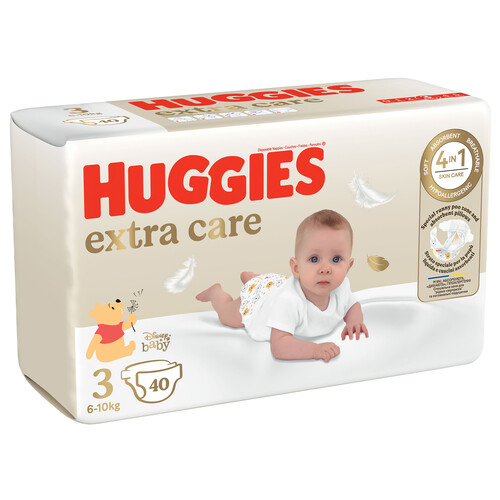 Alcampo HUGGIES Extra care Pañales talla 3 (6-10 kg) 40 uds