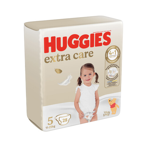 Alcampo HUGGIES Extra care Pañales talla 5 (11-25 kg) 28 uds