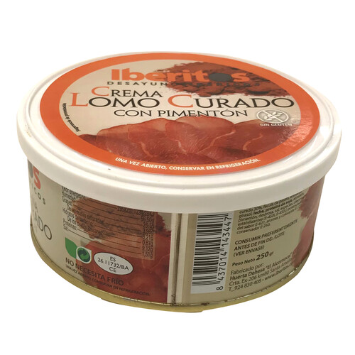 Alcampo IBERITOS Crema de lomo curado con pimentón IBERITOS 250 g
