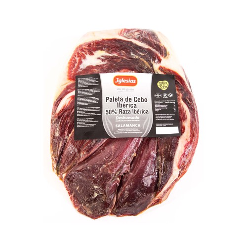 Alcampo IGLESIAS Centro deshuesado de paleta de cebo ibérica (50% raza ibérica) - Loncha normal 2 a 3 mm