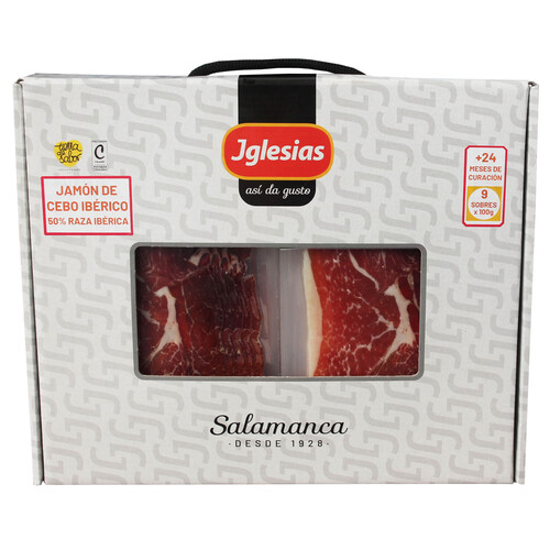 Alcampo IGLESIAS Maletin jamón de cebo ibérico 50% raza ibérica 900 g