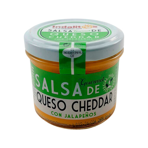 Alcampo INDALITOS Salsa cheddar con jalapeños 100 g