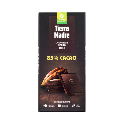 Alcampo INTERMÓN OXFAM Chocolate negro 85 % cacao ecoógico INTERMON OXFAN 100 g